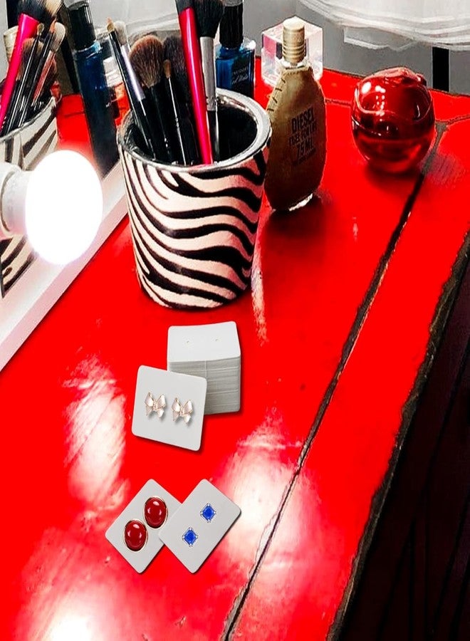 Zenomia White Small Earring Display Cards Paper Earring Card Holder Rectangle Shape Price Label Tags Cards for Ear Studs Display Jewelry Packaging, 3.5 cm x 2.5 cm (100pcs) - Image 4